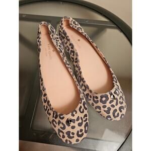Kate Spade Keaton Leopard Print Ballet Flats in Suede